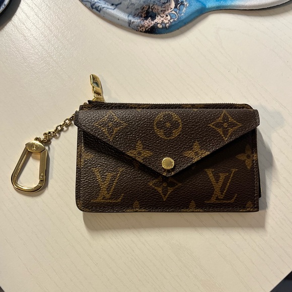 Louis Vuitton Handbags - Louis Vuitton Brown Monogram Canvas Card Holder with Gold Hardware